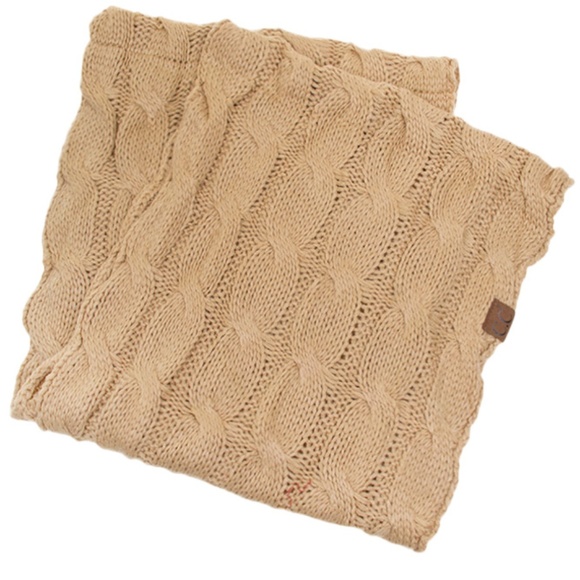 C.C 3pc Knit Warm Pom Beanie Gloves Scarves Set main image 4
